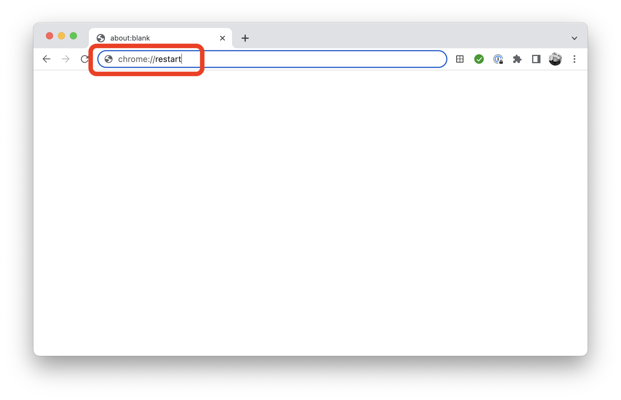 How to quickly restart Chrome without losing tabs on a Mac